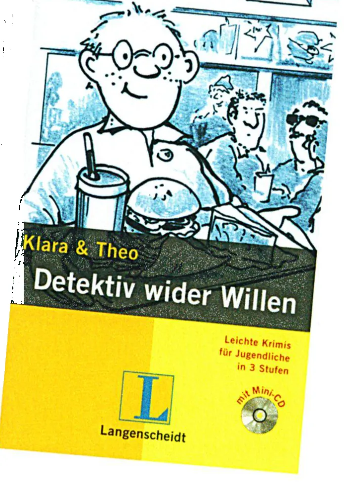 جلد کتابچه‌ی «Detektiv wider Willen» از مجموعه‌ی Klara & Theo.